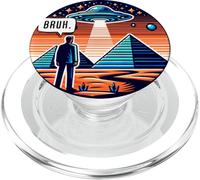 UFO Egyptian Pyramids Conspiracy Theorist PopSockets PopGrip for MagSafe