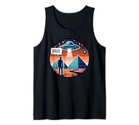 UFO Egyptian Pyramids Conspiracy Theorist Tank Top