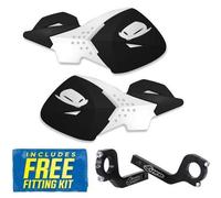 UFO Escalade Handguards in Black Universal MX Enduro Hand Guards + Mounting Kit