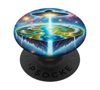 UFO Flat inspired Earth Cosmic Galaxy Sci Fi PopSockets Adhesive PopGrip