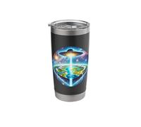 UFO Flat Inspired Earth Cosmic Galaxy Sci Fi Stainless Steel Insulated Tumbler