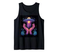 UFO Floral Bloom Alien Core Space Flower Secret Touch Tank Top