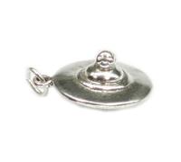 UFO Flying Saucer sterling silver charm .925 x 1 UFOS Space charms