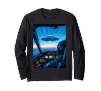 UFO from a Jet Cockpit Alien Vintage The Unknown Long Sleeve T-Shirt