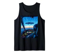 UFO from a Jet Cockpit Alien Vintage The Unknown Tank Top