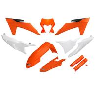 UFO Full Plastics Kit For KTM EXC 250 TBI 2024-2025 - Black/Orange/White