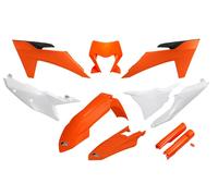 UFO Full Plastics Kit For KTM EXC 250 TBI 2024-2025 - Black/Orange/White