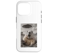 UFO Groundhog Selfie With Cool Invasion Alien Novelty Humor Case for iPhone 16 Pro