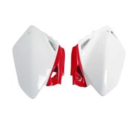 Side cover UFO PLAST 2-piece white for Honda CRF R 450 ccm Yr. 2005 - 2006