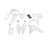 Fairing Kit 11-piece UFO PLAST fairing kit with fork protector white OEM