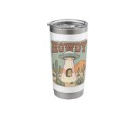 UFO Howdy Desert Hedgehog Stainless Steel Insulated Tumbler