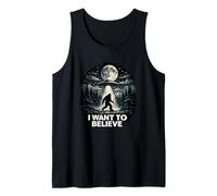 UFO I Want to Believe - Bigfoot Unidentified Flying Objects Tank Top