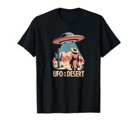 UFO in The Desert Retro Alien Sci-Fi T-Shirt