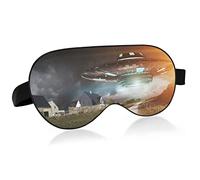UFO Invasion Earth Bird Eye Fabric Sleep Mask, Blindfold, Super Smooth Eye Mask
