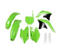 Fairing Kit 9-piece UFO PLAST fairing kit with fork protector green OEM