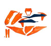 Ufo Ktm Exc/exc-f 2020-2023 With Headlight Ktkit527f-999c Fork Protectors & Plastics Kit