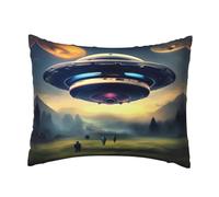 UFO Landing 16x20in Throw Pillow Case - Soft Comfy Cushion Cover for Living Room, Bedroom, Sofa and Home Decor