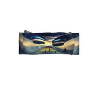 UFO landing Baby Bow Headband for Girls 0-6 Months - Soft Stretchable Knit Headwrap for Newborn Infant Photography, Shower Gift