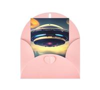 Ufo Landing Blank Greeting Cards, Thank You Cards And Envelopes, 4x6 Inch,& Wedding, Baby Shower, Party.
