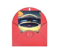 Ufo Landing Blank Greeting Cards, Thank You Cards And Envelopes, 4x6 Inch, #Wedding, Baby Shower, Party.