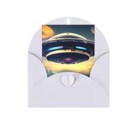Ufo Landing Blank Greeting Cards, Thank You Cards And Envelopes, 4x6 Inch,& Wedding, Baby Shower, Party.