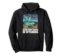UFO Landing in Wyoming Wild West Pullover Hoodie