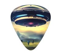 Ufo Landing Multi-Thickness Guitar Pick Set 12 Pieces Clear Tone Comfortable Feel Strong Wear Resistance And Toughness Comes With Transparent Box