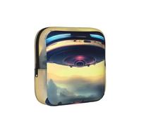 UFO Landing Period Proof Storage Bag-Feminine Hygiene Travel Case for Sanitary Pads, Discreet Mensural Pouch for Purse Office