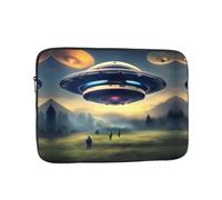 UFO Landing Printed Laptop Sleeve, 17 inch Computer Bag, Suitable for Office, Travel, Commuting, and Business Trips.