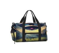 UFO Landing Sports Duffel Bag with Shoe Compartment-Lightweight Gym Weekender for Men Women, Waterproof Travel Tote with Wet Pocket