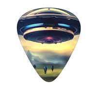 Ufo Landingguitar Plectrums 12 Piece Set, 3 Thicknesses For Acoustic Guitar, Bass Guitar, &Electric Guitar And More.