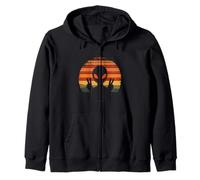 UFO Lights Rave Alien Lovers Space Zip Hoodie