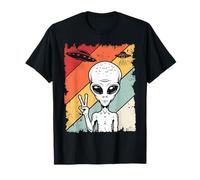 UFO Lover Funny Retro 80's Style Vintage Alien Space T-Shirt
