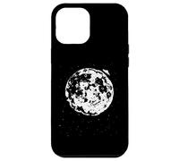 UFO on the Moon - Stars and Outer Space Aliens Distressed Case for iPhone 12 Pro Max