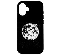 UFO on the Moon - Stars and Outer Space Aliens Distressed Case for iPhone 16