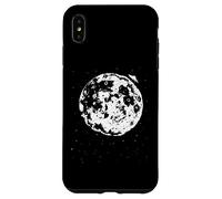 UFO on the Moon - Stars and Outer Space Aliens Distressed Case for iPhone XS Max