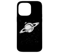 UFO on the Saturn - Stars and Outer Space Aliens Distressed Case for iPhone 14 Pro Max