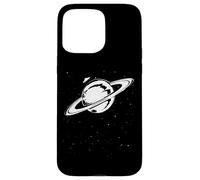 UFO on the Saturn - Stars and Outer Space Aliens Distressed Case for iPhone 15 Pro Max