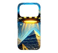 UFO Over Pyramids of Giza Starry Night Van Gogh Art Style Case for iPhone 17 Pro