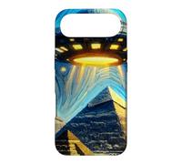 UFO Over Pyramids of Giza Starry Night Van Gogh Art Style Case for iPhone Air