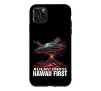 UFO Over Volcano Island Humor Case for iPhone 11 Pro Max