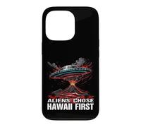 UFO Over Volcano Island Humor Case for iPhone 13 Pro