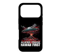 UFO Over Volcano Island Humor Case for iPhone 17 Pro
