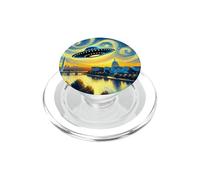 UFO Over Washington DC Starry Night Van Gogh Art Style PopSockets PopGrip for MagSafe