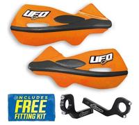 UFO Patrol Handguards in KTM Orange Universal MX Enduro Hand Guards+Mounting Kit