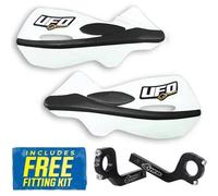 UFO Hand Guards in White | Universal Fitment | Motocross MX Enduro Trials UFO