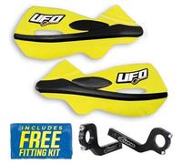 UFO Patrol Handguards in Yellow Universal MX Enduro Hand Guards + Mounting Kit