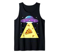 UFO Pizza Alien Abduction Extraterrestrial Space Tank Top