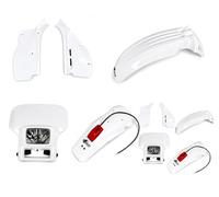 UFO Plast Set Plastic Compatible With Honda XR 600 1988-2000, Fender Front and Rear, Panel Headlight Holder, Side Number Plate, White
