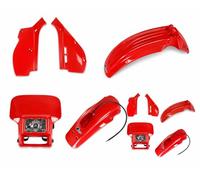 UFO Plast Set Plastic Fairings Compatible With Honda XR 600 1988-2000, Fender Front and Rear, Panel Headlight Holder, Side Number Plate Red